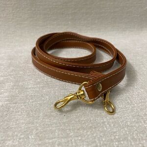 42” Faux Leather Strap with Gold Clasps